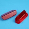 Borimend 2Pc Interior Door Panel Light Lamp Lense Reflector Red