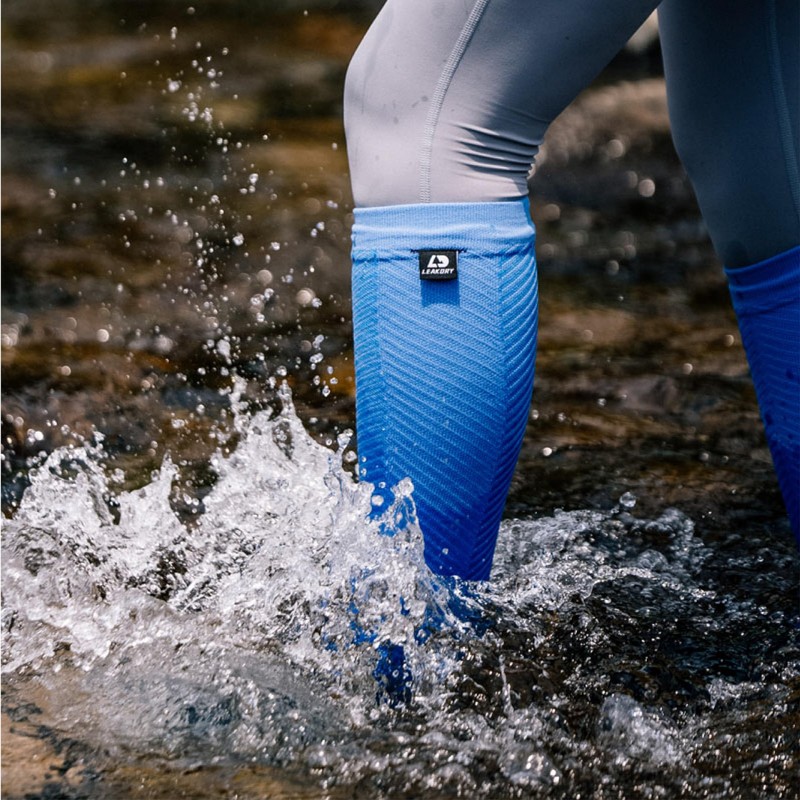 LEAKDRY Waterproof Socks Knee High Long Socks,Thermal Ligthweight Breathable,Hiking,Cycling,Running,Skiing, Blue,