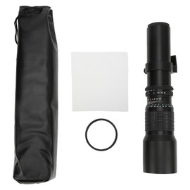 High Power 500mm F8‑F32 Manual Telephoto Lens with UV Lens Filter for Bird Watching Hunting Sports GamesBlack