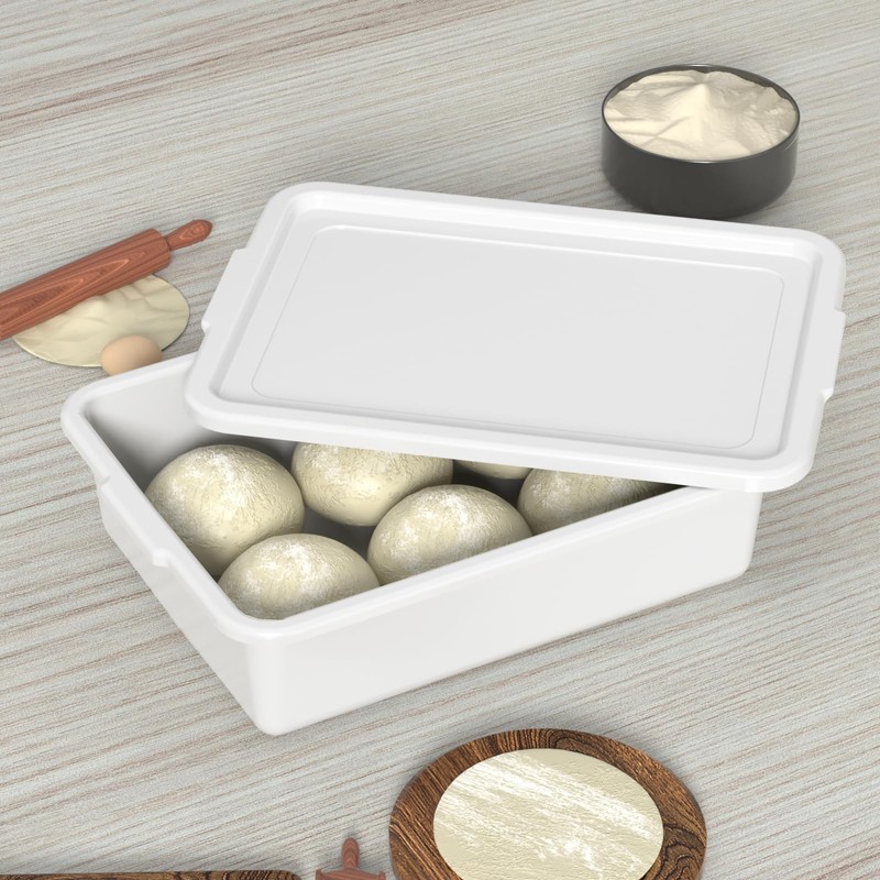 Morcte 3-Pack Commercial Dough Proofing Box Tray with 3 Lids,