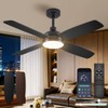 SILVER SWAN 42" Ceiling Fans with Lights, Low Profile Ceiling