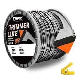 Cluparis 3-Pound Heavy Duty Sawtooth Trimmer Line .095-inch, 0.095" Sawtooth Weed Eater String Fits Medium & Heavy Grass & Weeds, 095 Trimmer String for Universal Weedeater Line of Premium Nylon