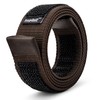 Loopbelt Brown No-Scratch Web Belt with Rubber Coated Tips and