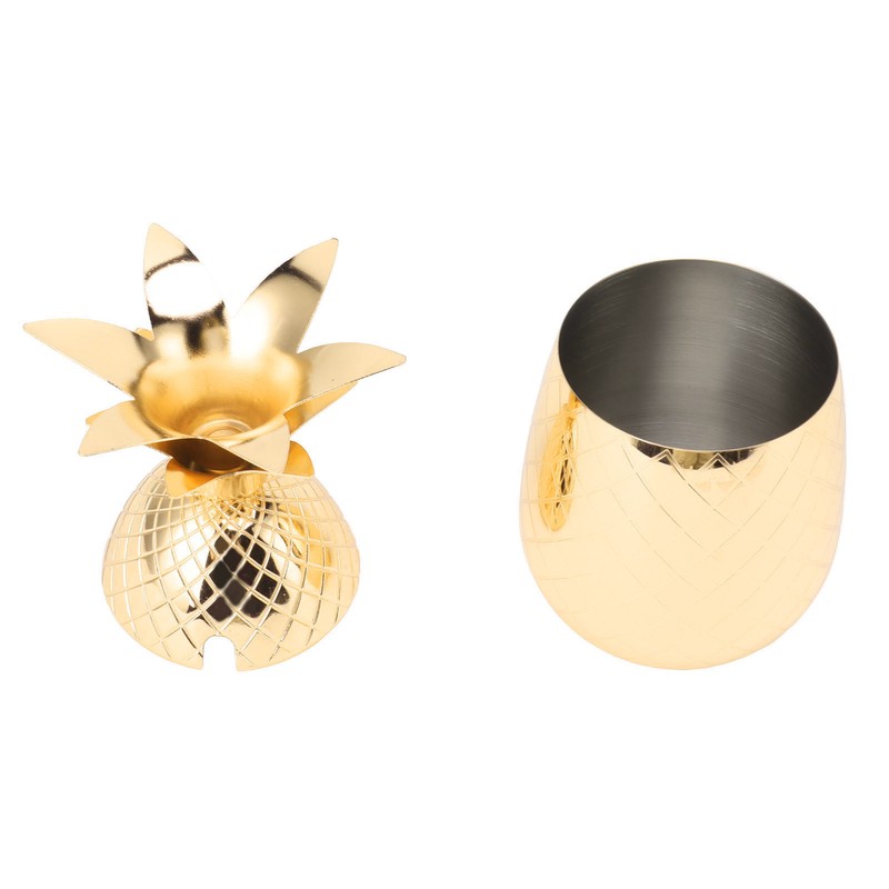 Cocktail Shaker Pineapple Shape Stainless Steel Polished Smooth Surface 500ml