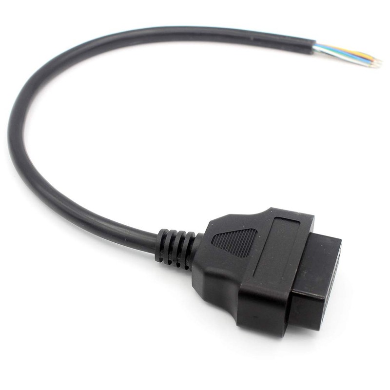 Lalomo OBD-II OBD2 16 Pin Female to to End Open