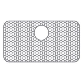 Silicone Sink Protectors for Kitchen Sink, 26"x14" kitchen Sink Mat Non-Slip Heat Resistant for Protection of Stainless Steel Sink and Tableware (Grey)