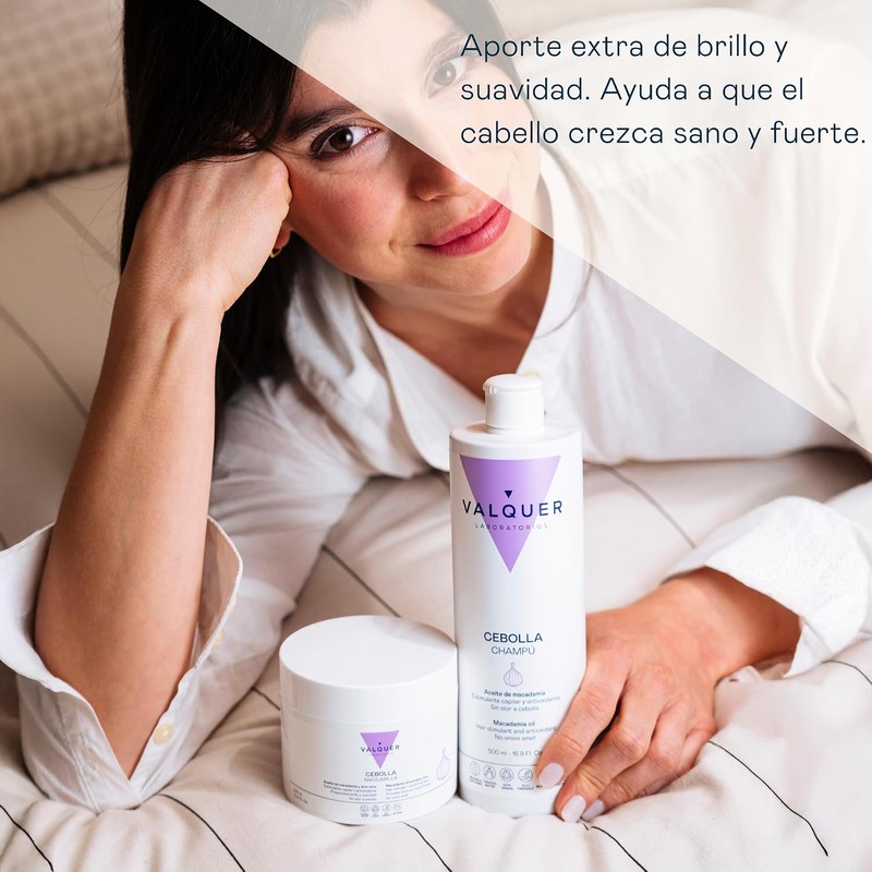 VALQUER Set de Cebolla Champú y Mascarilla 500 ml +