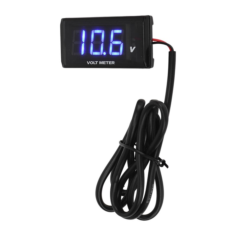 Universal LCD Motorcycle Voltmeter Ultra Thin Waterproof Voltmeter with Left