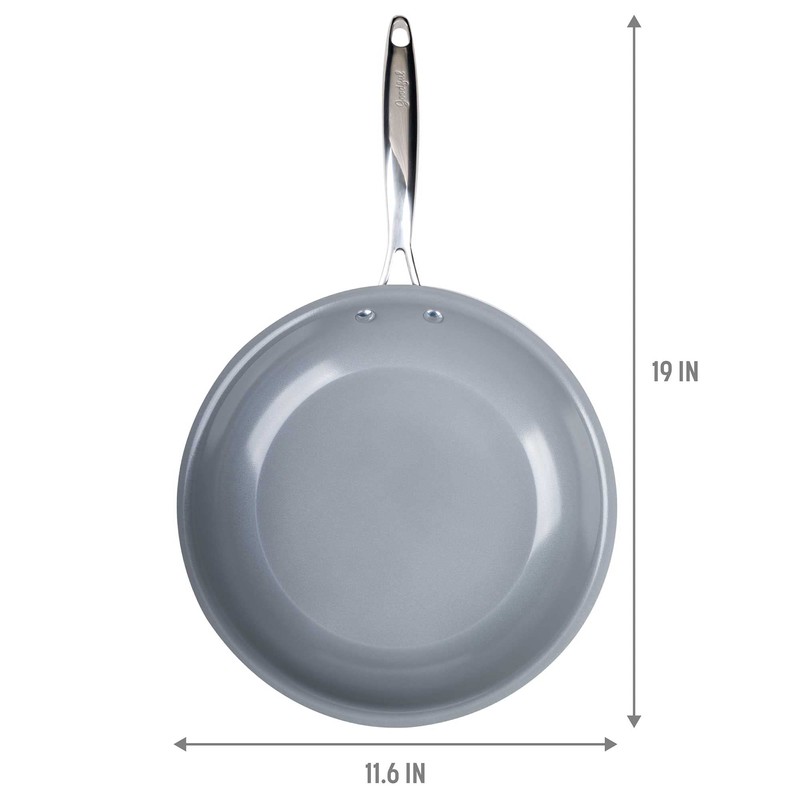 Goodful Ceramic Nonstick 11 Inch Frying Pan, Dishwasher Safe Pots