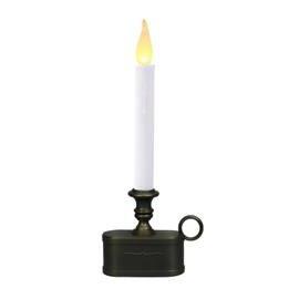 LitTerra Window Candles Battery Operated with Timer 8 Hours on and 16 Hours Off Led Warm White with Flicker Flame (Vintage Base)