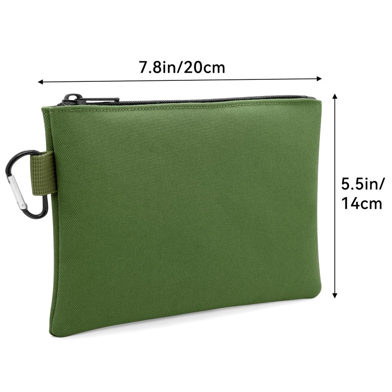 Faylapa 6 Pack Canvas Tool Pouch, Metal Zipper Bag, Oxford
