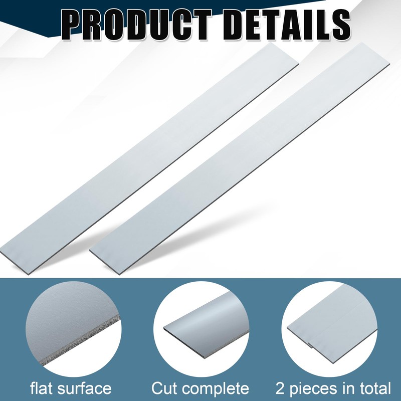 2 Pcs 304 Stainless Steel Flat Bar, 1/8" Thickness, 2"