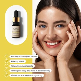 BotanyRoom Ylang-Ylang Essential Oil - Pure Therapeutic Aroma Oil for Relaxation, Stress Relief and Natural Beauty Care - 100% Pure and Organic Ylang Ylang Oil Extract