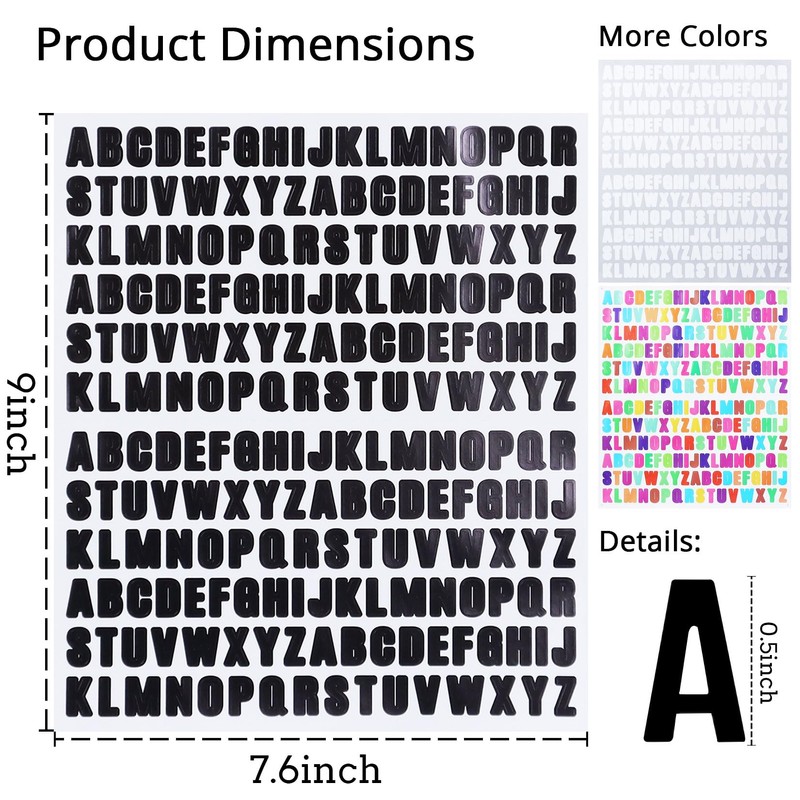 4992 Pieces Letter Sticker Adhesive Vinyl Alphabet Letters for Scrapbook