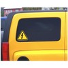 Samunshi® Warning Triangle Flash Sticker 20 x 17.5 cm Multi-Coloured