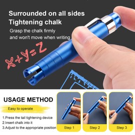 Yantan 1 pcs Black Aluminum Alloy Chalk Holder (Blue)