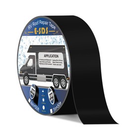 E-SDS RV Roof Repair Tape Black UV-Resistant and Weatherproof RV Sealant Tape to Repair for Trailer, Camper, Boat, Window and Metal Buildings (2*50 TAPE-B)