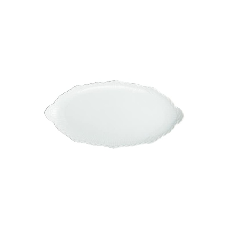 【Authorized Import】Royal Copenhagen White Fluted Half Lace Pickle Dish Plate