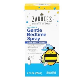 Zarbee's Gentle Bedtime Kids Sleep Spray, Chamomile & Lavender Room Spray Helps Create a Calming Atmosphere to Prepare for Sleep, 2oz