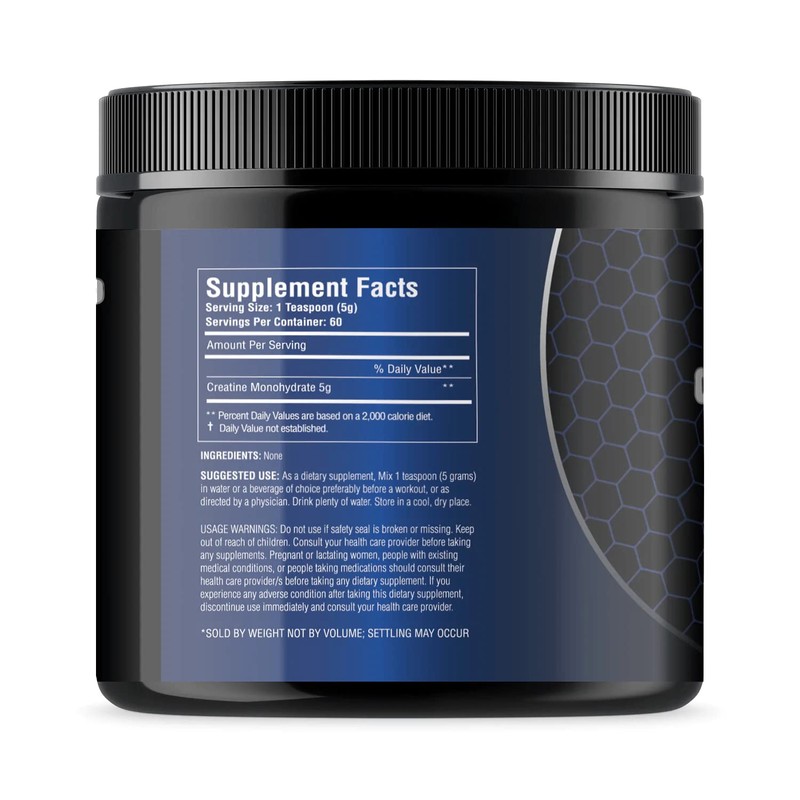STS Creatine 300 Grams - 100% Pure Raw Creatine Monohydrate
