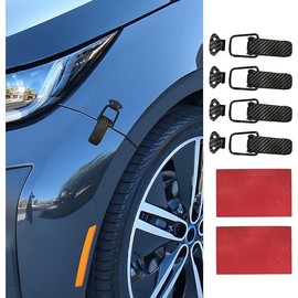 4PCS Car Bumper Clip Hasp, Bumper Holder Clips, Durable Auto Bumper Security Hook Lock Clips, Car Accessories Front Rear Bumper Fastener Kit Universal for Car (Black, Large) - Color: Carbon Fiber, Size: Small