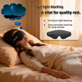 Sleep Mask, 3D Blackout Eye Mask with Side-Sleep for Women and Men