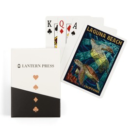 Laguna Beach, California, Sea Turtles, Mosaic (52 Playing Cards, Poker Size Card Deck with Jokers)