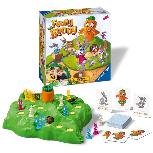 Ravensburger Funny Bunny Game for Boys & Girls Age 4 & Up - A Fun & Fast Family Game You Can Play Over & Over