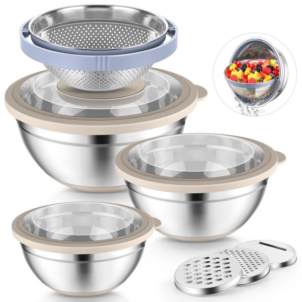 P&P Chef Mixing Bowls with Lids Set of 3, 3