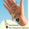 Pliwcas Heart Photo Frame Keychain Keyring Picture Frame Key Chain