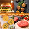 304 Stainless Steel Burger Press, 3.9 Inch Adjustable Hamburger Patty