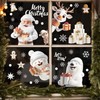 Christmas Window Stickers Window Cling: Three-Dimensional White Window Decal 9