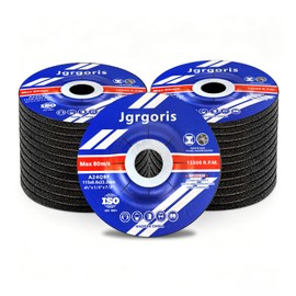 25 Pack Universal Grinding Wheels, 4-1/2" x1/4" x7/8" Grinding Disc for Metal & Stainless Steel, Aluminum Oxide and Three-Layer Glass Fiber Mesh