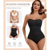 ciksob Strapless Shapewear for Women, Tummy Control Bodysuit with Removable