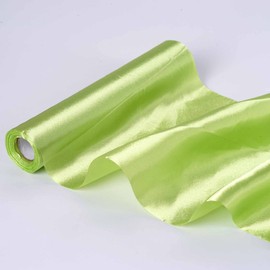 Silky Satin Apple Green Fabric by The Yard, 12" Wide x 10 Yards Satin Fabric Bolt for Wedding Dress Costume Drapery DIY Sewing Crafts Decorations