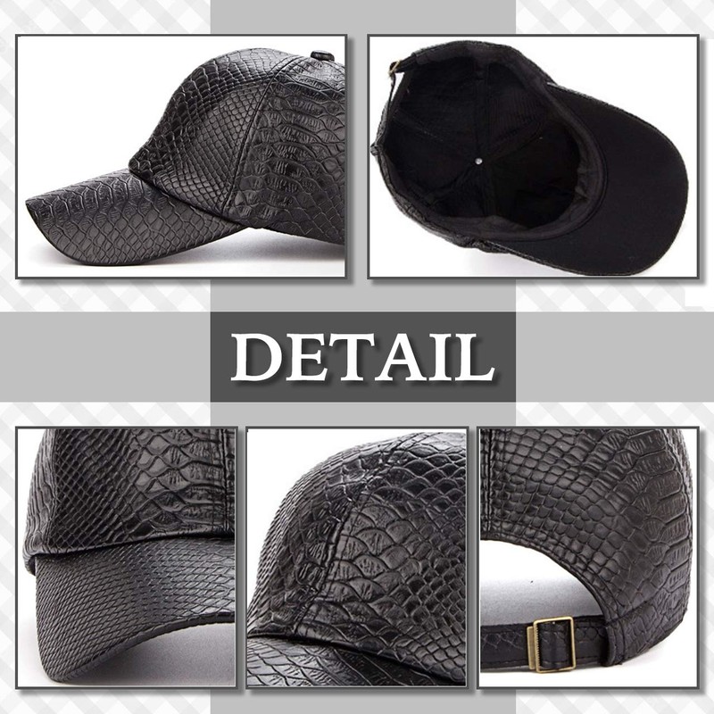 CHROME CRANE CB037 Men's Hat, Cap, Crocodile Crocodile Leather, Autumn/Winter,