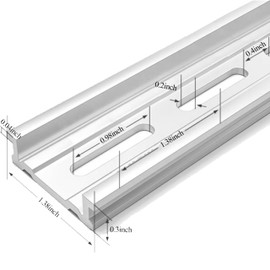 10 Pieces Aluminum DIN Rails,RoHS Standard Slotted DIN Rail,with Extra Screws for Hardware Components Mounting (19inch)