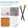 Bonsicoky Picture Hanging Nails, Black Steel Nails and Brass Head