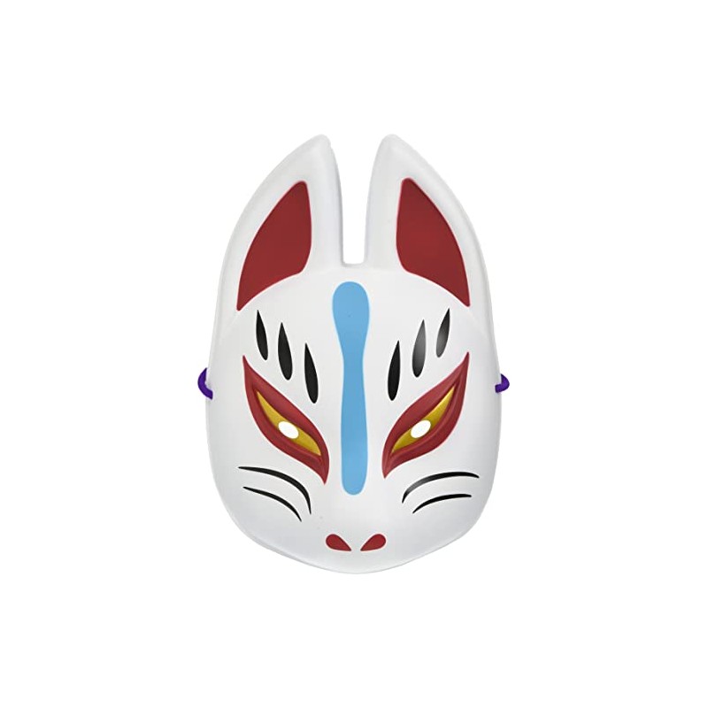 Folk Art Mask, Fox, Half Mask, White, Packaged