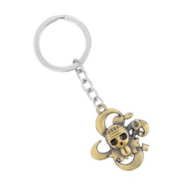 Weeb Keychains One Piece Anime Keychain with Jolly Roger Charm, One Piece Merch with Gift Box, Keyring for True Pirates, Phone Charm or Bag Charms, Cool Key Chain Accessories for Men | Nami