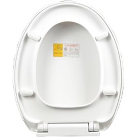Asiento de Inodoro, Cierre Lento Silencioso Tapa PP Engrosado Resistente 45,5 X 36,6 cm para Hogar Familias Niños Baños Públicos Reemplazo Fácil