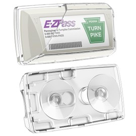 EZ Pass Holder for Windshield, Toll Pass Transponder Holder with Super Strong Suction Cups for Car, Non-Slip Waterproof UV Resistant Protection Cover Compatible for EZ Pass Mini/iPass