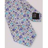 WITZROYS Men's Skinny Tie Floral Cotton Necktie and Tie Bar