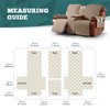 Ruaozz Waterproof Loveseat Recliner Cover with Console Non-Slip Reclining Couch