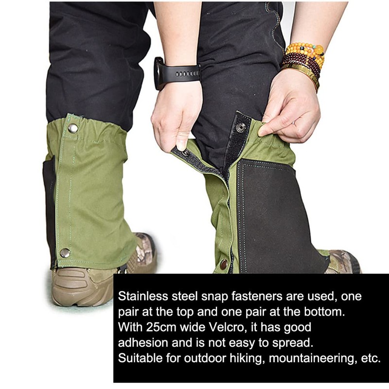 EMUKOEP Waterproof Ankle Gaiters Low Adjustable Protective Shoe Covers for