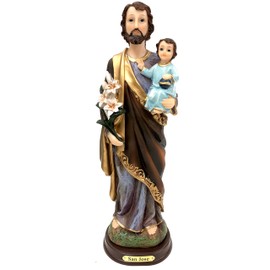 Gigi's Classy Kids 12" Inch St Joseph with Jesus Statue Figurine Estatua Imagen San Jose Nino Dios