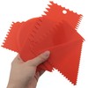 LRONG 6PCS Pottery Tools Plastic Clay Scraper Set Scraping Handle