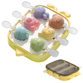 Ice Lolly Moulds, Reusable Water Ice Lolly Moulds, Cartoon DIY with Lid, DIY Ice Lolly Mould for Children and Adults