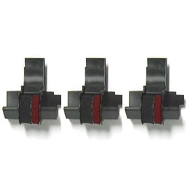 3 Pack - Compatible IR-40T Black/Red Ink Rollers, Works for Sharp EL1801P, Sharp EL1801PIII, Sharp EL2192, Sharp EL2620