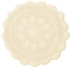Beige 19 Inch Round HANDMADE Cotton Crochet Lace Placemat Doilies